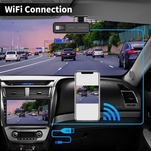 دوربین خودرو usb دارای ADAS وای فای دار W9